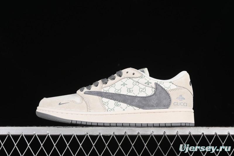 Nike Travis Scott x Fragment Design x Air Jordan 1 Low OG SP AJ1 Retro Sneakers - SJ2068-107