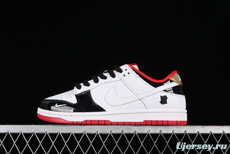 Nike SB Dunk Low UN Collaboration - White Black Patent Leather Anniversary Custom Low-Top Casual Skate Shoes - XB3802-349