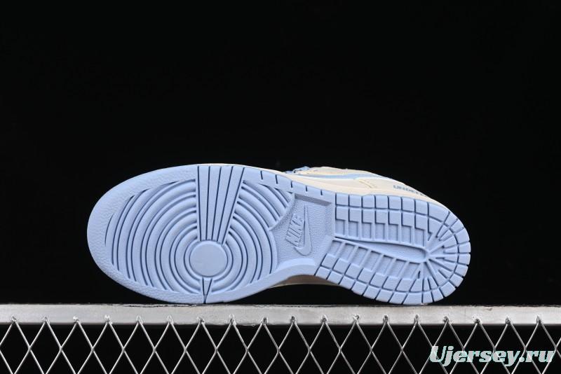 Nike SB Dunk Low UN Collaboration - Sky Blue Anniversary High-End Custom Low-Top Casual Skate Shoes - BB2699-212
