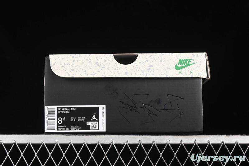 Nike Air Jordan 4 Remastered Sneakers in Black with Textile Mesh, Leather and Suede - FQ7939-006