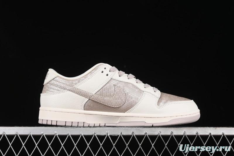 Nike SB Dunk Low Hermes Collaboration - Snake Print Brown Swoosh Low Top Casual Skate Shoes - XD6188-040