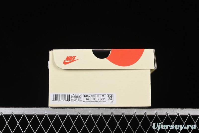 Nike Travis Scott x Fragment Design x Air Jordan 1 Low OG SP AJ1 Retro Sneakers - DM6688-609