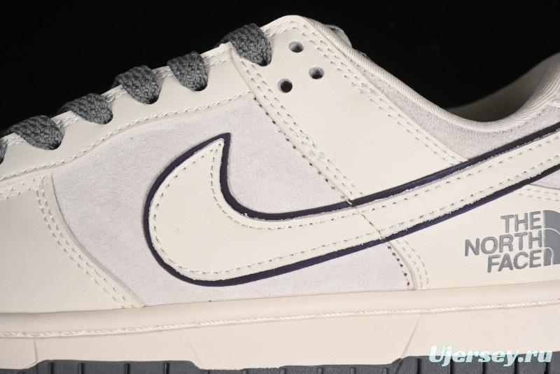 Nike SB Dunk Low The North Face Collaboration - Cement Grey Pig Anniversary High-End Custom Low-Top Casual Skate Shoes - XX2025-326