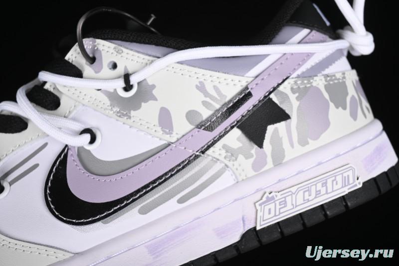Nike Dunk Low SB Special Mission Camo Navy Black White Purple Grey Skateboarding Shoes - DD1391-100