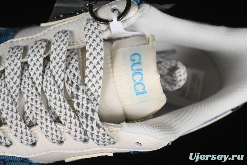 Nike Air Force 1 '07 Low Gucci Collaboration - Blue Floral Print Casual Sneakers - BB9577-101