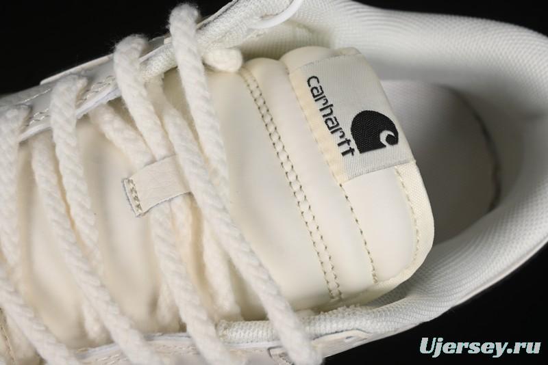 Nike SB Dunk Low Carhartt Collaboration - Off White Black Swoosh Anniversary Customized Low-Top Casual Skate Shoes - SJ1089-007