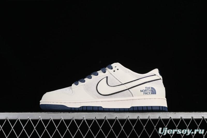 Nike SB Dunk Low The North Face Collaboration - Deep Blue Pig Anniversary High-End Custom Low-Top Casual Skate Shoes - XX2025-325