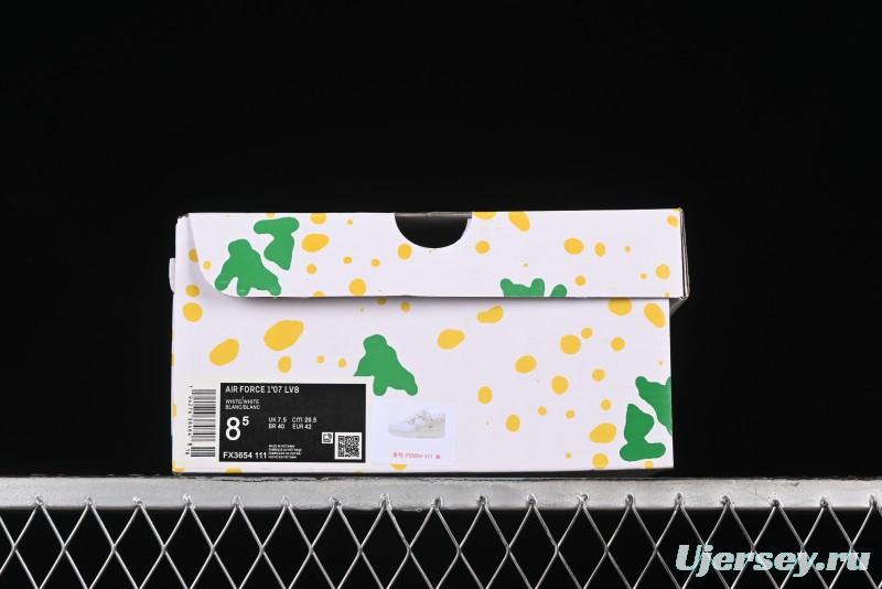 Nike Air Force 1 '07 Low Beige Deconstructed Swoosh Casual Sneakers - FX3654-111