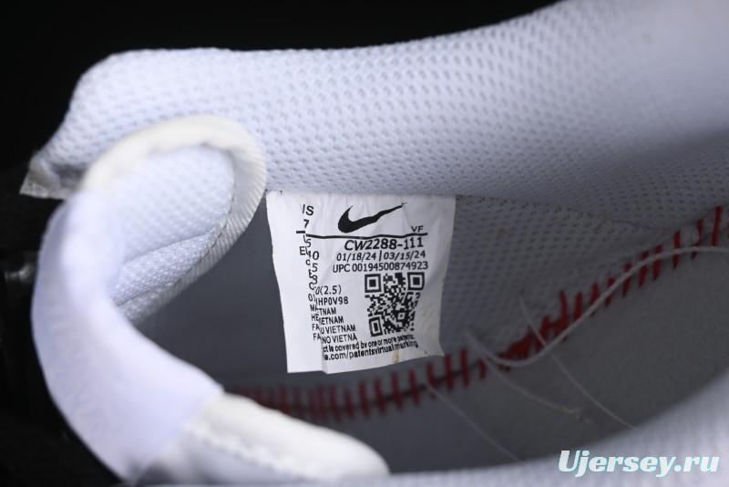 Nike Air Force 1 '07 Low Custom Hand-Painted 2D Theme with Broken Three-Hook Shadow and Strap - CW2288-111