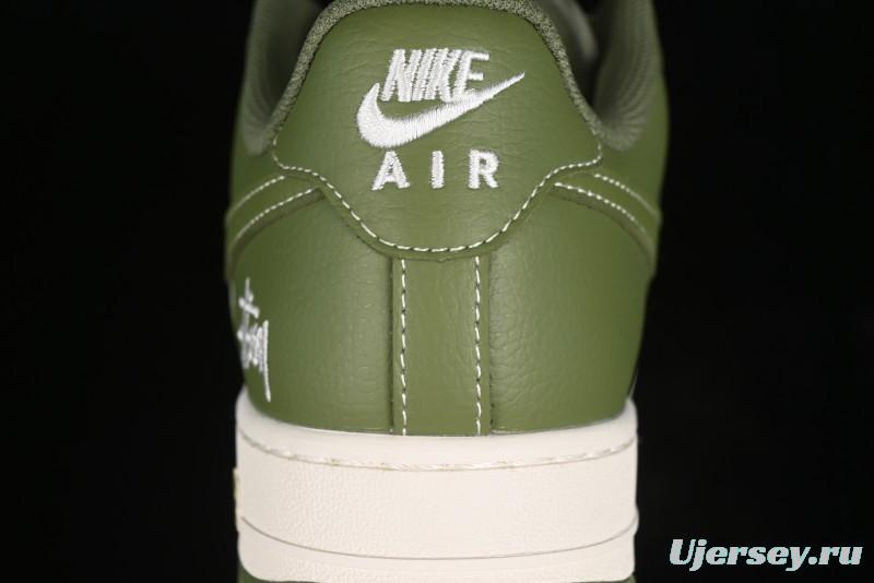 Nike Air Force 1 '07 Low Stussy Collaboration - Lotus Green Low-Top Casual Sneakers - BB5353-515