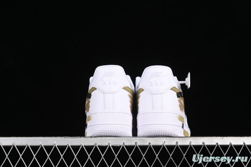 Nike Air Force 1 '07 Low Casual Sneakers with Anime-Inspired Hand-Painted Design and Triple Swoosh Shadow - CW2288-111