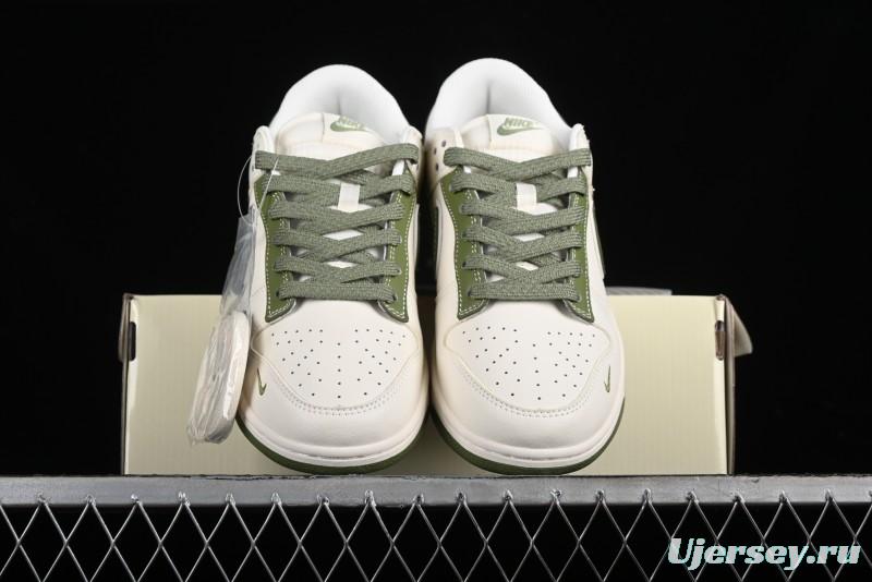 Nike SB Dunk Low x Supreme Stone Island Collaboration Beige Green Starry Sky Anniversary High-End Custom Low-Top Casual Skate Shoes - BB9866-004