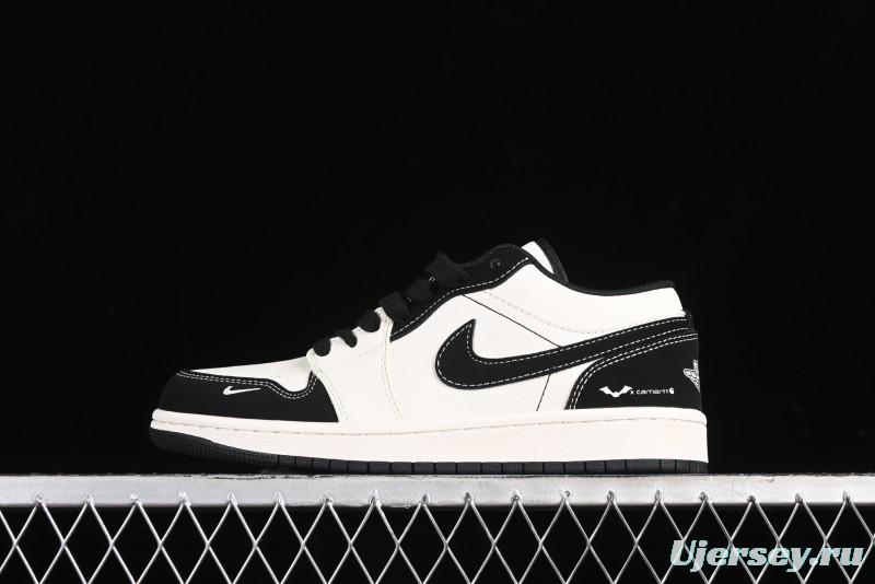 Nike Air Jordan 1 Low AJ1 Marvel Collaboration - Batman Custom High-End Low-Top Basketball Shoes - SJ6650-011