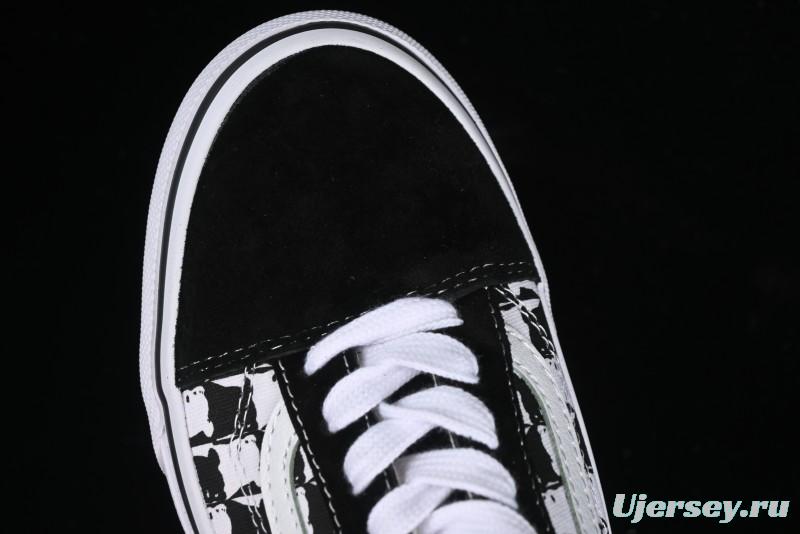 Vans Old Skool Checkerboard Bear Comfortable Slip-Resistant Cushioned Casual Vulcanized Sneakers - VN000D3CG03
