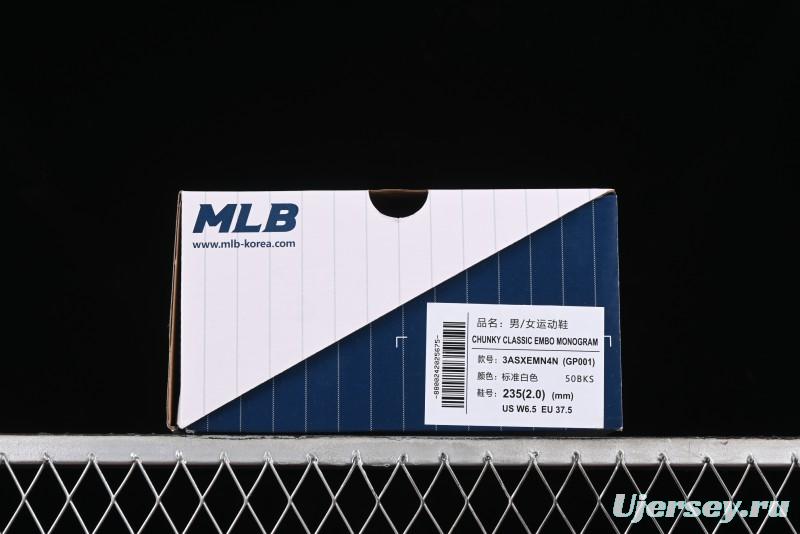 New York Yankees MLB Bigball Chunky Embo Monogram Platform Sandals - 3ASXEMN4N50BKS