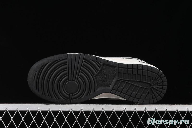 Nike SB Dunk Low Dior Collection - Beige Grey Black Swoosh Anniversary High-End Custom Low-Top Casual Skate Shoes - XD6188-041