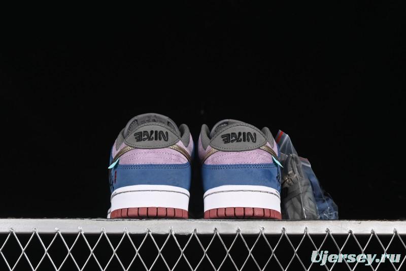 Nike Dunk Low Retro Deconstructed Casual Sneakers with Black Myth WuKong Theme - DV2433-109