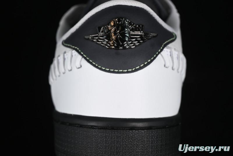 Nike Air Jordan 1 Low Method of Make Casual Sneakers with Metallic Grey Design - HM3689-001