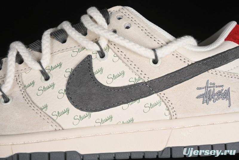 Nike SB Dunk Low Stussy Anniversary Edition Custom Low-Top Casual Sneakers - SJ2068-280