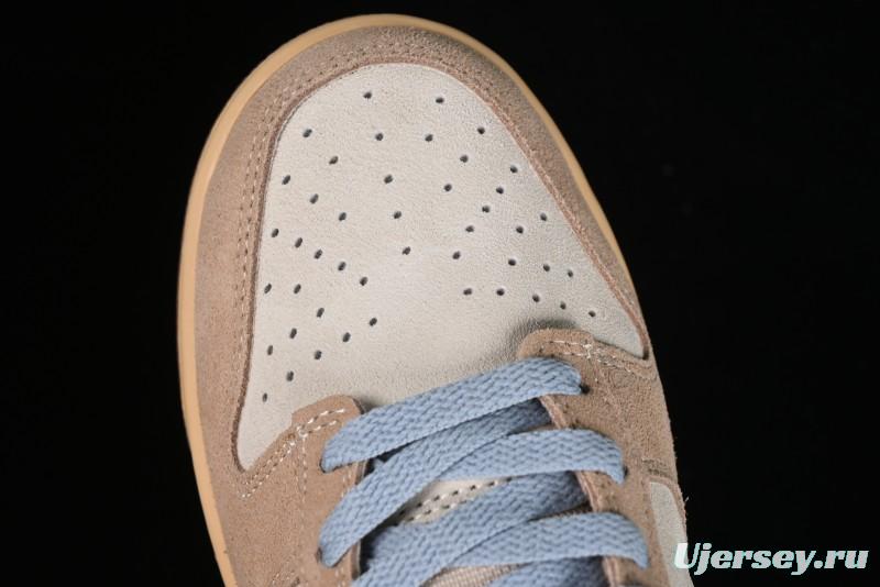 Nike Dunk Low SB Sanddrift Blue Vintage Suede and Light Blue Accent Casual Skate Shoes - HF0106-100