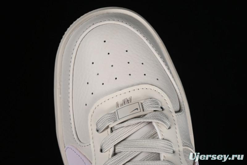 Nike Air Force 1 PLT AF ORM Triple White Low Top Casual Sneakers - DJ9946-108