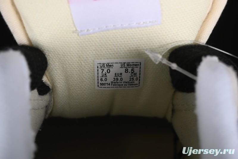 HIRONO Knu Skool Low-Top Casual Sneakers with Denim Graffiti Design - VN0009QCRBL