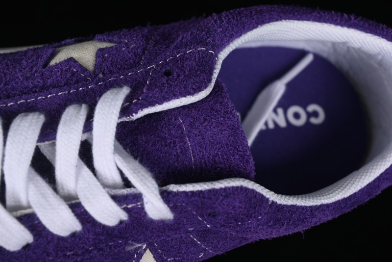 Converse One Star Retro Low-Top Skate Shoes in Purple Suede - 171586C