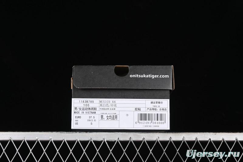 Onitsuka Tiger Mexico 66 Low-Top Leisure Running Shoes with Full-Grain Leather Upper - 1183B785-100
