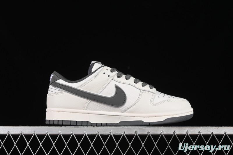 Nike SB Dunk Low Violent Bear Collaboration - Woven Grey Check Anniversary Custom Low-Top Casual Sneakers - KK1888-004