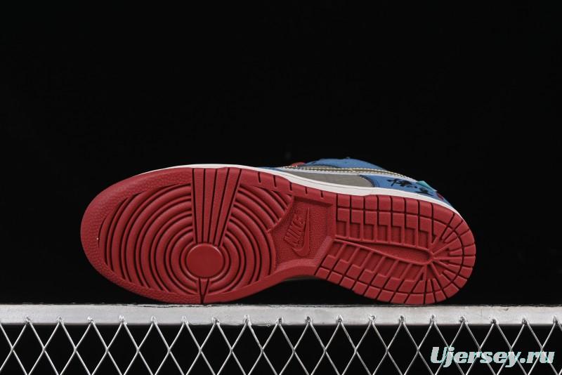 Nike Dunk Low Retro Deconstructed Casual Sneakers with Cloud and Dragon Patterns Inspired by Black Myth: Wukong Game - DV2433-109