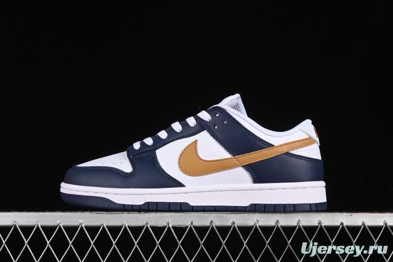 Nike Dunk Low SB Skateboarding Shoes in Black/White/Gold Colorway - FB9109-111