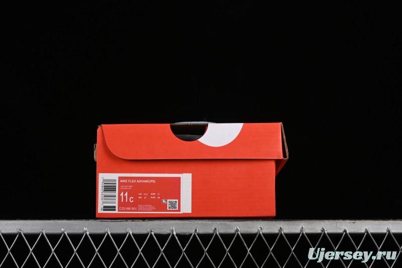 Nike Flex Advance Hook and Loop Breathable Soft Lightweight Kids Shoes - CZ0188-001