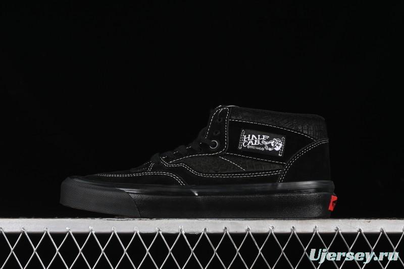 Vans Half Cab 33 DX Black Knight Anaheim Classic Retro Skate Shoes - VN0A5KX6BKA
