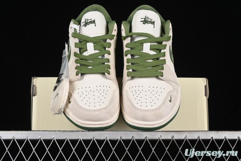 Nike Air Jordan 1 Low Stussy Collaboration Retro Basketball Shoes - DM5688-102