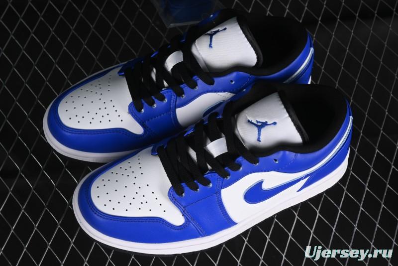 Nike Air Jordan 1 Low Retro Basketball Shoes White Blue - 553558-124