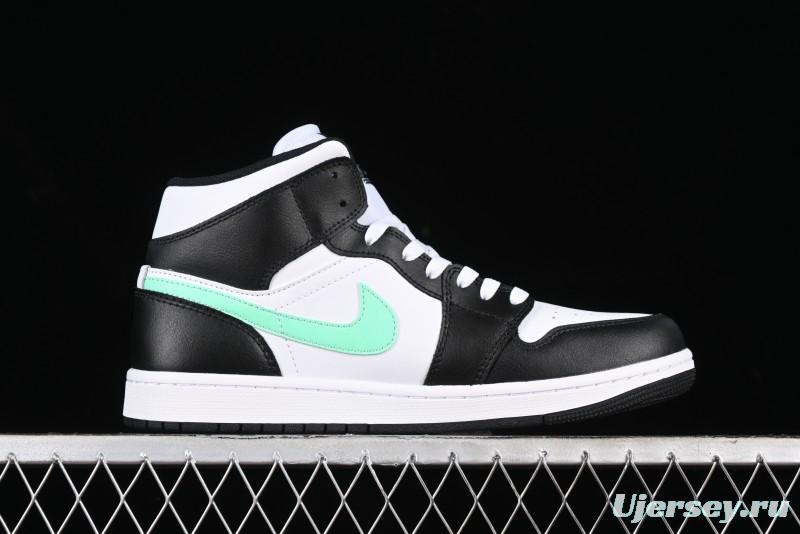 Nike Air Jordan 1 Mid AJ1 White Black Green Culture Casual Sneakers - DQ8426-103