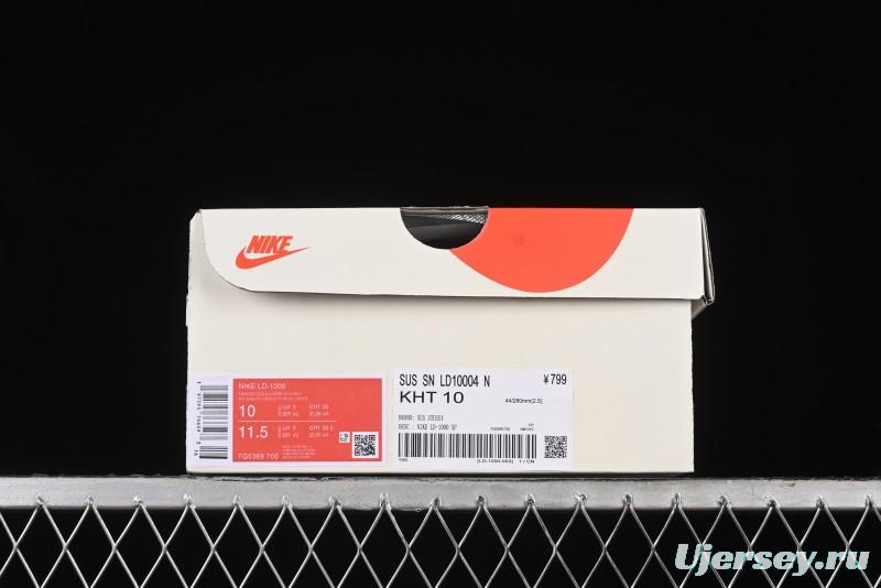 Stussy x Nike Roshe Run LD-1000 Comfortable Versatile Non-Slip Durable Waffle Low-Top Casual Running Shoes - FQ5369-700