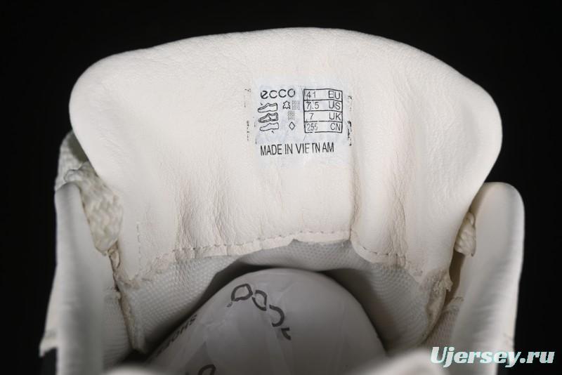 ECCO 2024 New Fashion Simple Versatile Genuine Leather White Sneakers - 61881301001