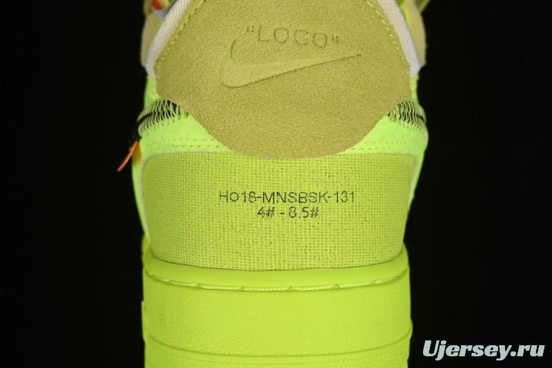 Nike Off White x Air Force 1 Low OW Transparent Yellow Sneakers - AO4606-700