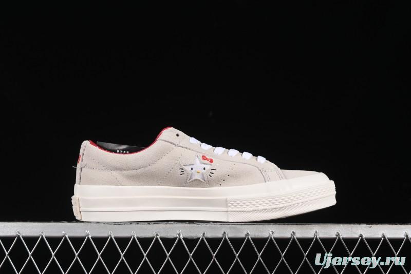 Converse One Star x Hello Kitty Low Top Casual Sneakers with Crystal Outsole and Replaceable Laces - 162937C