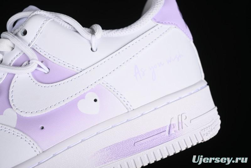 Nike Air Force 1 '07 Low Custom Spray Painting Romantic Message Low-Top Casual Sneakers - ZH0316-028