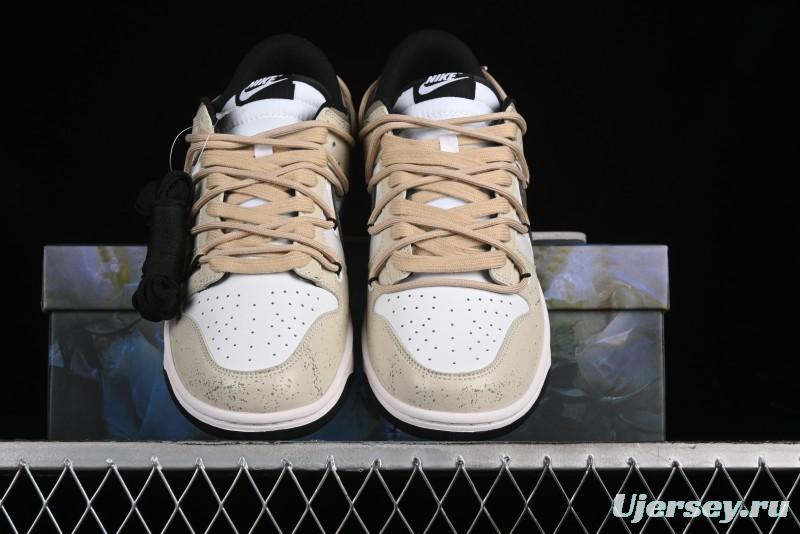 Nike Dunk Low Panda Prank Summer Theme Love Khaki Pudding Milk Tea SB Strap Low-Top Casual Sneakers - CW1590-100