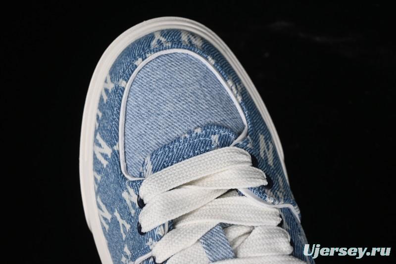 New York Yankees MLB Chunky Liner Denim Basic Platform Sandals - 3ASXCDC4N50BLS