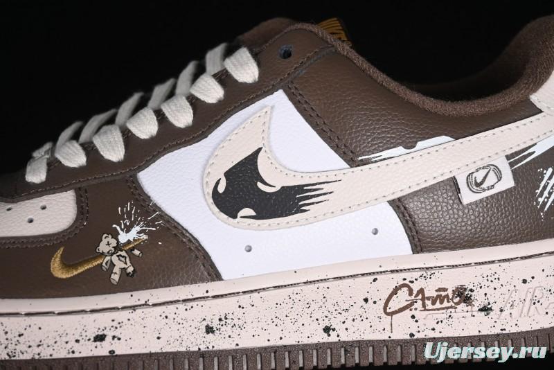 Nike Air Force 1 '07 Low Casual Sneakers with Assassination of Little Bear Anime Theme - DB3301-770