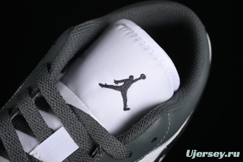 Nike Air Jordan 1 Low AJ1 Black Grey Low-Top Lifestyle Basketball Shoes - 553560-152
