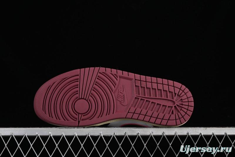 Nike Air Jordan 1 Mid AJ1 Snake Print Black Red Toe Mid-Top Basketball Shoes - FQ7818-101