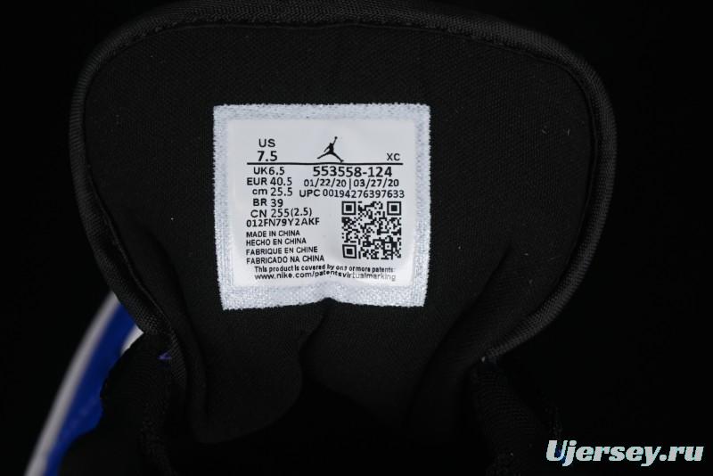 Nike Air Jordan 1 Low Retro Basketball Shoes White Blue - 553558-124