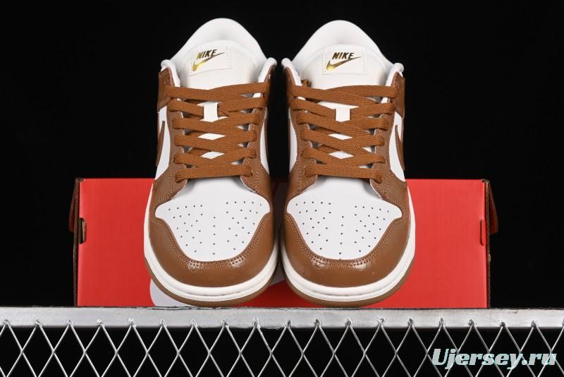 Nike Dunk Low LX SB Casual Skate Shoes in Brown Ostrich - FJ2260-001