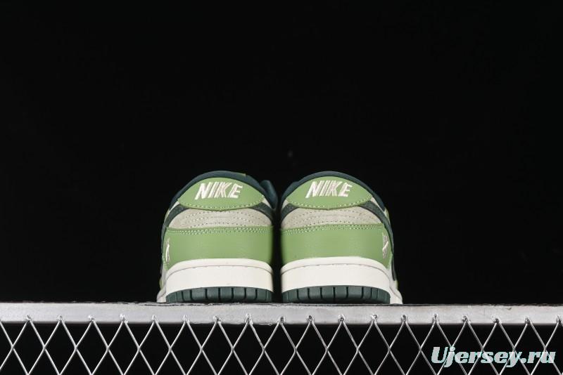 Nike SB Dunk Low UN Collaboration - Flying Spring Green Anniversary High-End Custom Low-Top Casual Skate Shoes - JH8310-959