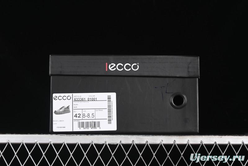 Ecco Street ACE Series Autumn New Retro Fashion Genuine Leather Platform Casual Sneakers - 63336101001